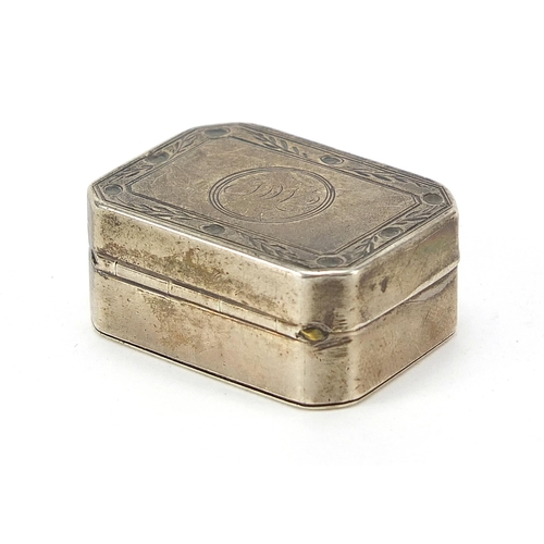 2225 - George III silver vinaigrette with hinged lid and gilt interior, TW maker's mark, Birmingham 1814, 3... 