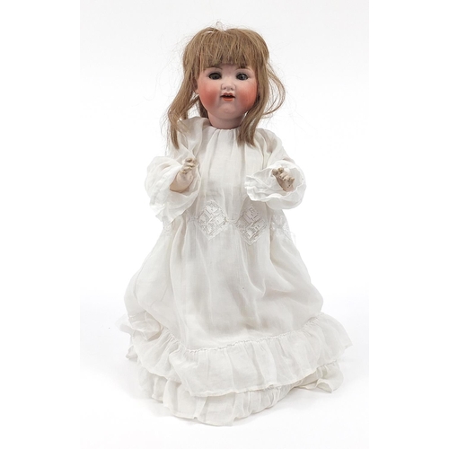 368 - Armand Marseille bisque headed doll numbered 990 to the back of the head, 49cm in length