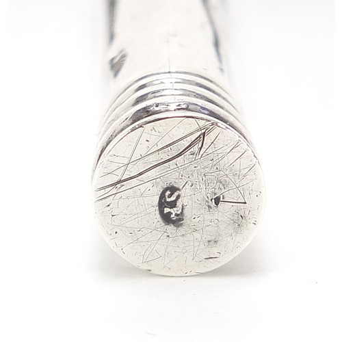 9 - Antique silver corkscrew by Samuel Pemberton, 8cm in length