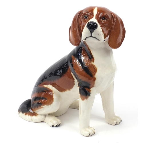 424 - Large Beswick Fireside Beagle dog, 32.5cm high