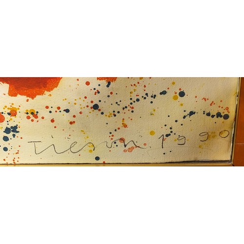 97 - Joe Tilson - Abstract composition, pencil signed mixed media with paint, limited edition 6/75, frame... 