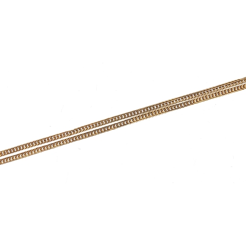 148 - 18ct gold herringbone link necklace, 40cm in length, 6.0g - this lot is sold without buyer’s premium... 