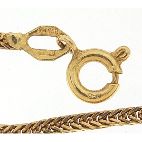 148 - 18ct gold herringbone link necklace, 40cm in length, 6.0g - this lot is sold without buyer’s premium... 