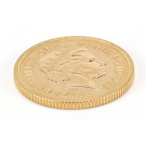 2 - Elizabeth II 2013 gold sovereign - this lot is sold without buyer’s premium, the hammer price is the... 