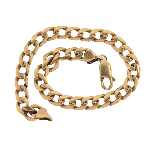 23 - 9ct gold curb link bracelet, 24cm in length, 21.5g - this lot is sold without buyer’s premium, the h... 