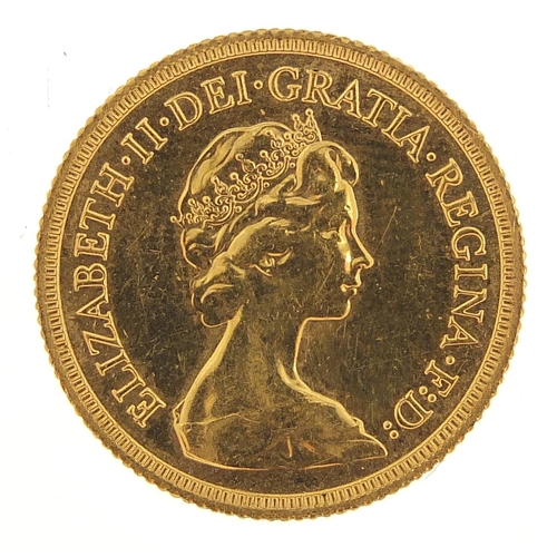 25 - Elizabeth II 1982 gold sovereign - this lot is sold without buyer’s premium, the hammer price is the... 