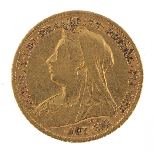 27 - Queen Victoria 1900 gold half sovereign - this lot is sold without buyer’s premium, the hammer price... 