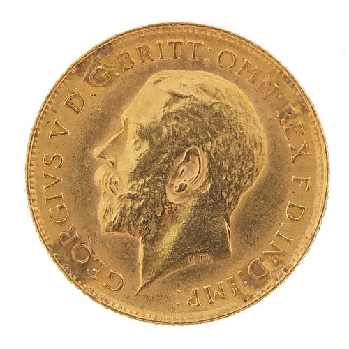 37 - George V 1913 gold half sovereign - this lot is sold without buyer’s premium, the hammer price is th... 