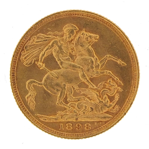 42 - Queen Victoria 1898 gold sovereign, Sydney mint - this lot is sold without buyer’s premium, the hamm... 