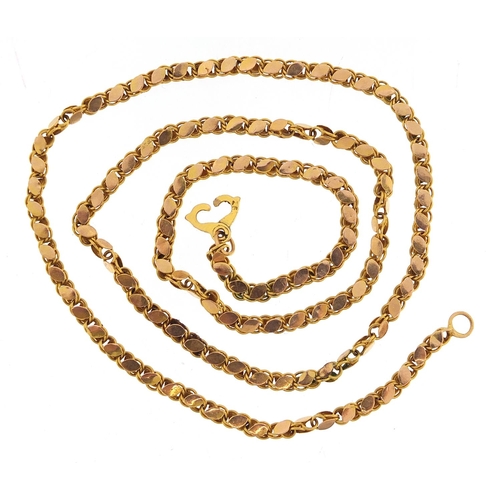 52 - 9ct gold necklace, 53cm in length, 12.7g - this lot is sold without buyer’s premium, the hammer pric... 