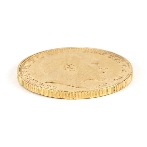 55 - Edward VII 1902 gold sovereign, Perth mint - this lot is sold without buyer’s premium, the hammer pr... 