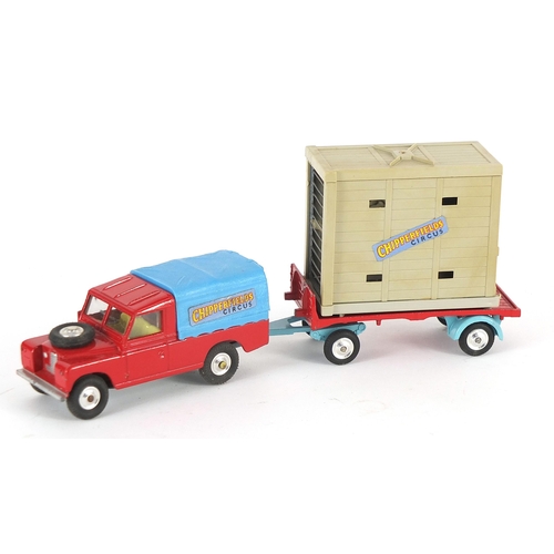 1928 - Corgi Toys, Chipperfield's Land Rover with elephant in cage on trailer with box, gift set no 19