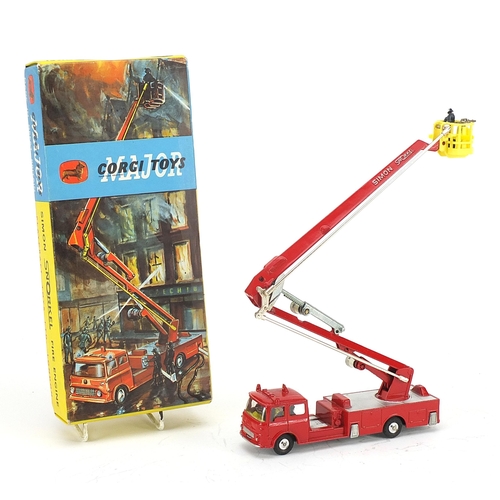 1926 - Corgi Toys Major Simon Snorkel fire engine with box, number 1127