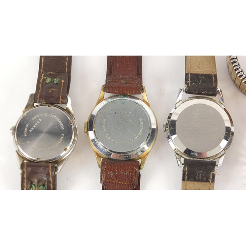 1878 - Five vintage gentlemen's wristwatches comprising Helveta, Rotary, Zurich, Mira and Sekonda