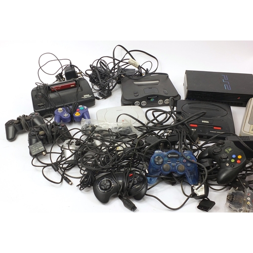 1920 - Retro games consoles and accessories including 
 Nintendo GameCube, Sega Mega Drive II, Sega Master ... 