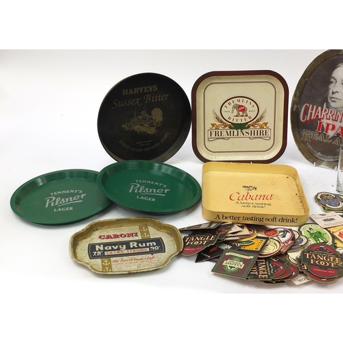 1896 - Large collection of vintage and later advertising  breweriana including ashtrays, place mats, bar to... 