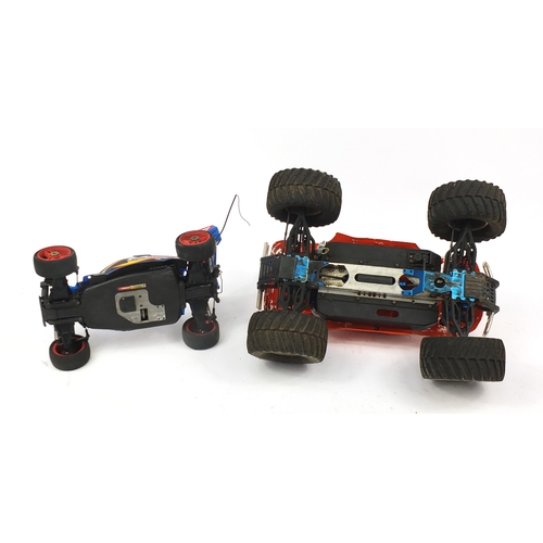 1900 - Two Nitro remote control cars including a Thunder Tiger monster truck