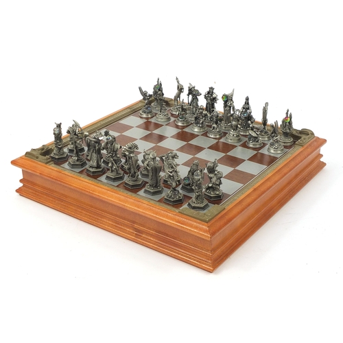 1957 - The Fantasy of the Crystal Good and Evil chess set by Danbury Mint, limited edition no 0624 with cer... 