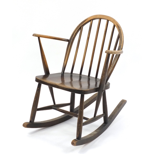 689 - Ercol elm child's rocking chair, 75cm high