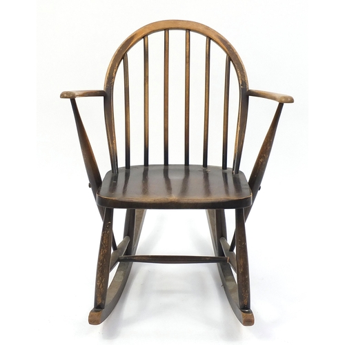 689 - Ercol elm child's rocking chair, 75cm high