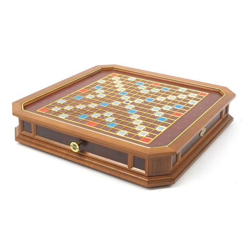 1956 - Collector's Edition Scrabble board game with accessories, 9.5cm H x 47.5cm W x 47.5cm D