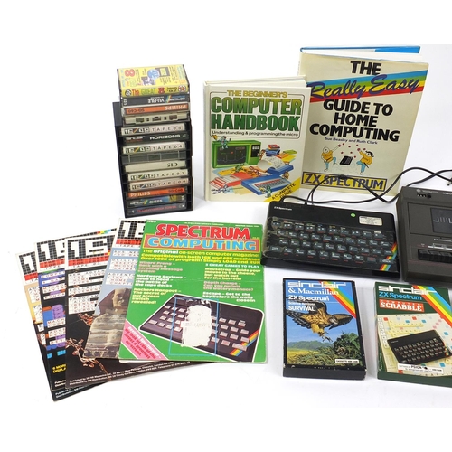 1966 - Sinclair ZX Spectrum with cassettes, accessories and a computer programme data recorder