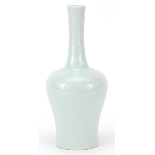 797 - Chinese porcelain vase having a celadon glaze, six figure character marks to the base, 24cm high