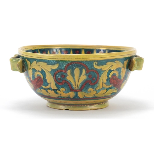 83 - Italian lustre bowl in the style of William de Morgan, 18.5cm in diameter