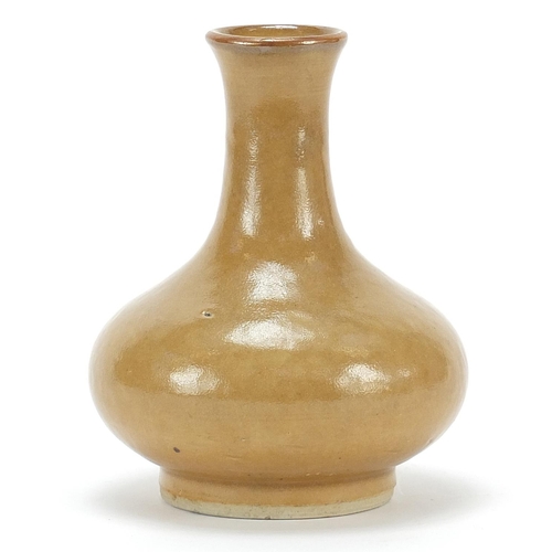 437 - Chinese porcelain vase having a biscuit glaze, 13cm high