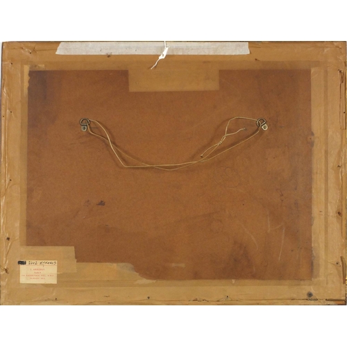 674 - ** WITHDRAWN ** Attributed to Sydney Arrobus - Mykonos, Greek school watercolour, label verso, signe... 