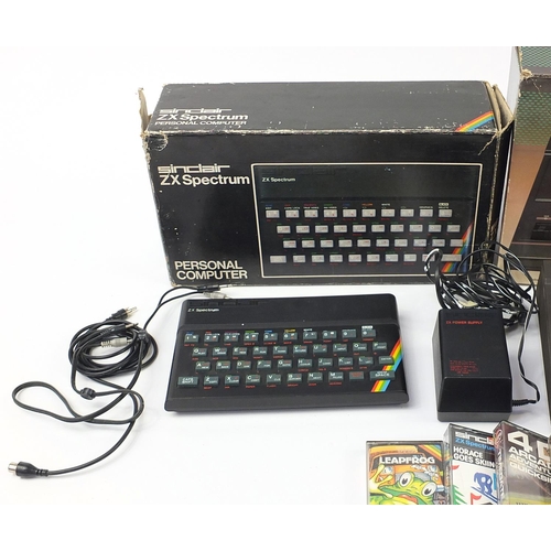 1964 - Vintage Sinclair ZX Spectrum computer with games, data recorder and ZX printer