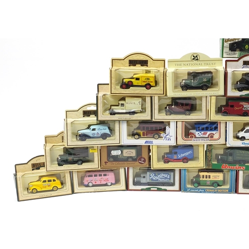 1976 - Fifty diecast advertising collector's vehicles with boxes including Days Gone, Promotors and Vanguar... 