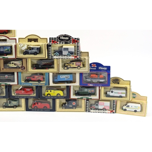 1976 - Fifty diecast advertising collector's vehicles with boxes including Days Gone, Promotors and Vanguar... 