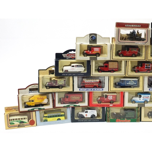 1975 - Fifty diecast advertising collector's vehicles with boxes including Days Gone, Vanguards and Lledo