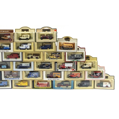 1975 - Fifty diecast advertising collector's vehicles with boxes including Days Gone, Vanguards and Lledo