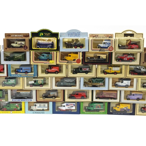 1974 - Fifty diecast advertising collector's vehicles with boxes including Days Gone, Vintage Comedy Classi... 