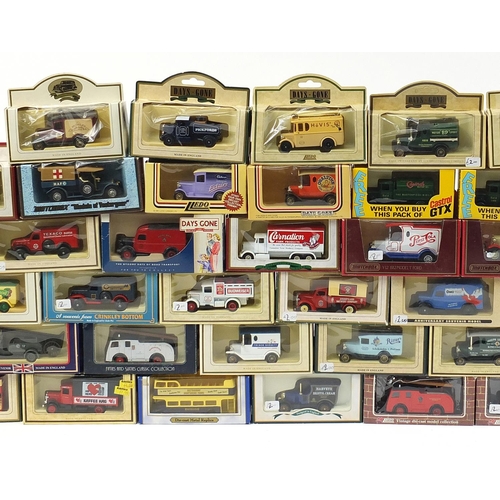 1973 - Fifty diecast advertising collector's vehicles with boxes including Days Gone and Models of Yesterye... 