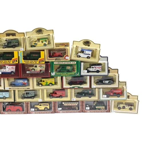 1973 - Fifty diecast advertising collector's vehicles with boxes including Days Gone and Models of Yesterye... 