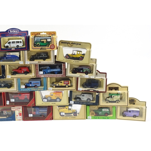 1977 - Fifty diecast advertising collector's vehicles with boxes including Days Gone, Vanguards and Models ... 