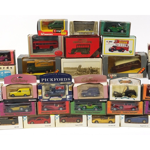 1981 - Collection of diecast vehicles with boxes, some advertising, including Corgi, Vanguards and Maisto S... 