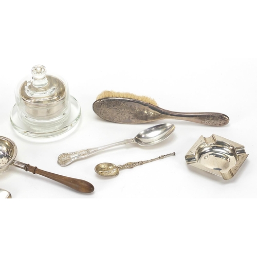 2251 - Georgian and later silver objects including a pair of tablespoons by Thomas Wilkes Barker London 180... 