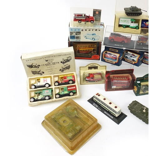 1978 - Collection of diecast vehicles, some with boxes, some advertising, including Great British Buses and... 