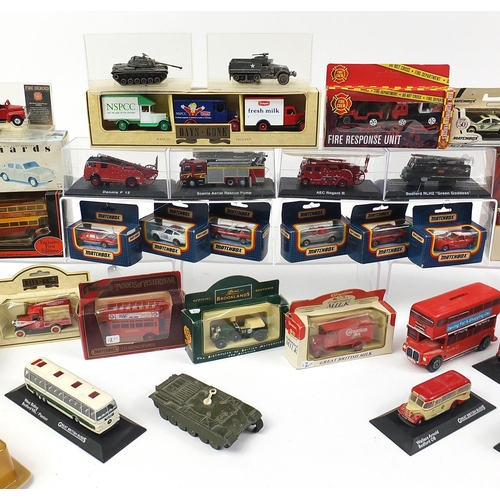 1978 - Collection of diecast vehicles, some with boxes, some advertising, including Great British Buses and... 