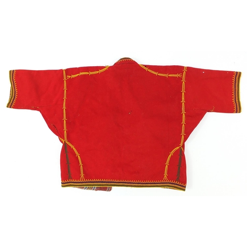 448 - Palestinian embroidered taqsireh jacket, 53cm high