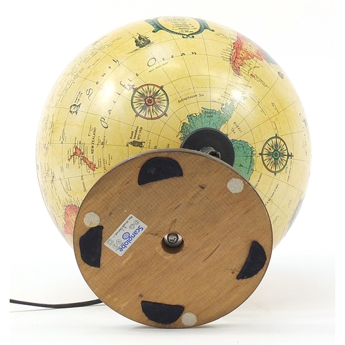 1904 - World Discover, vintage table globe lamp, 40cm high