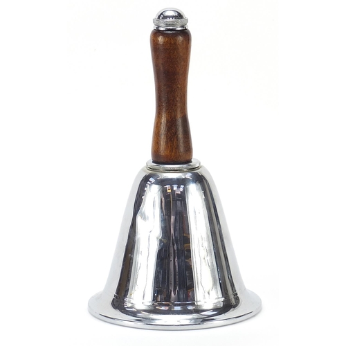 93 - Novelty Art Deco cocktail shaker in the form of a bell, 26.5cm high