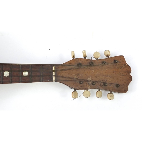 1987 - Italian inlaid rosewood melon shaped mandolin with Fratelli Tassinari paper label to the interior, 6... 