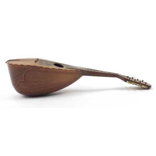 1987 - Italian inlaid rosewood melon shaped mandolin with Fratelli Tassinari paper label to the interior, 6... 