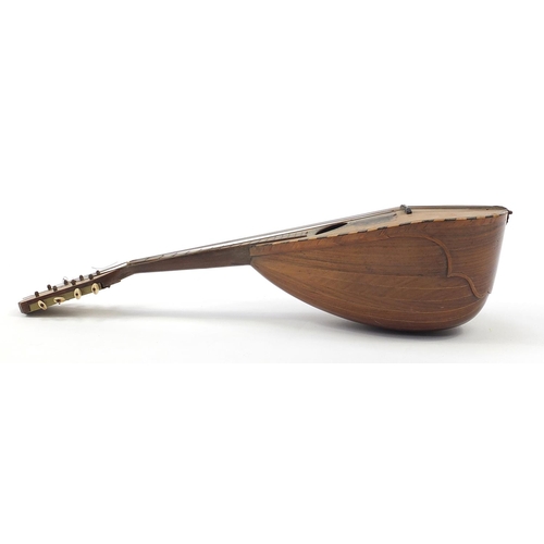 1987 - Italian inlaid rosewood melon shaped mandolin with Fratelli Tassinari paper label to the interior, 6... 