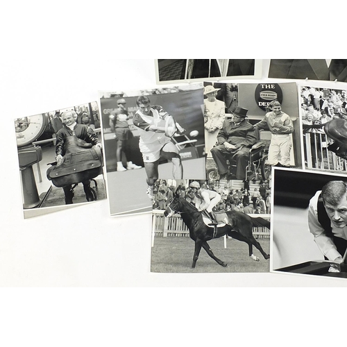 1873 - Black and white press photographs including Lady Diana Spencer and racehorses, various stamps and la... 